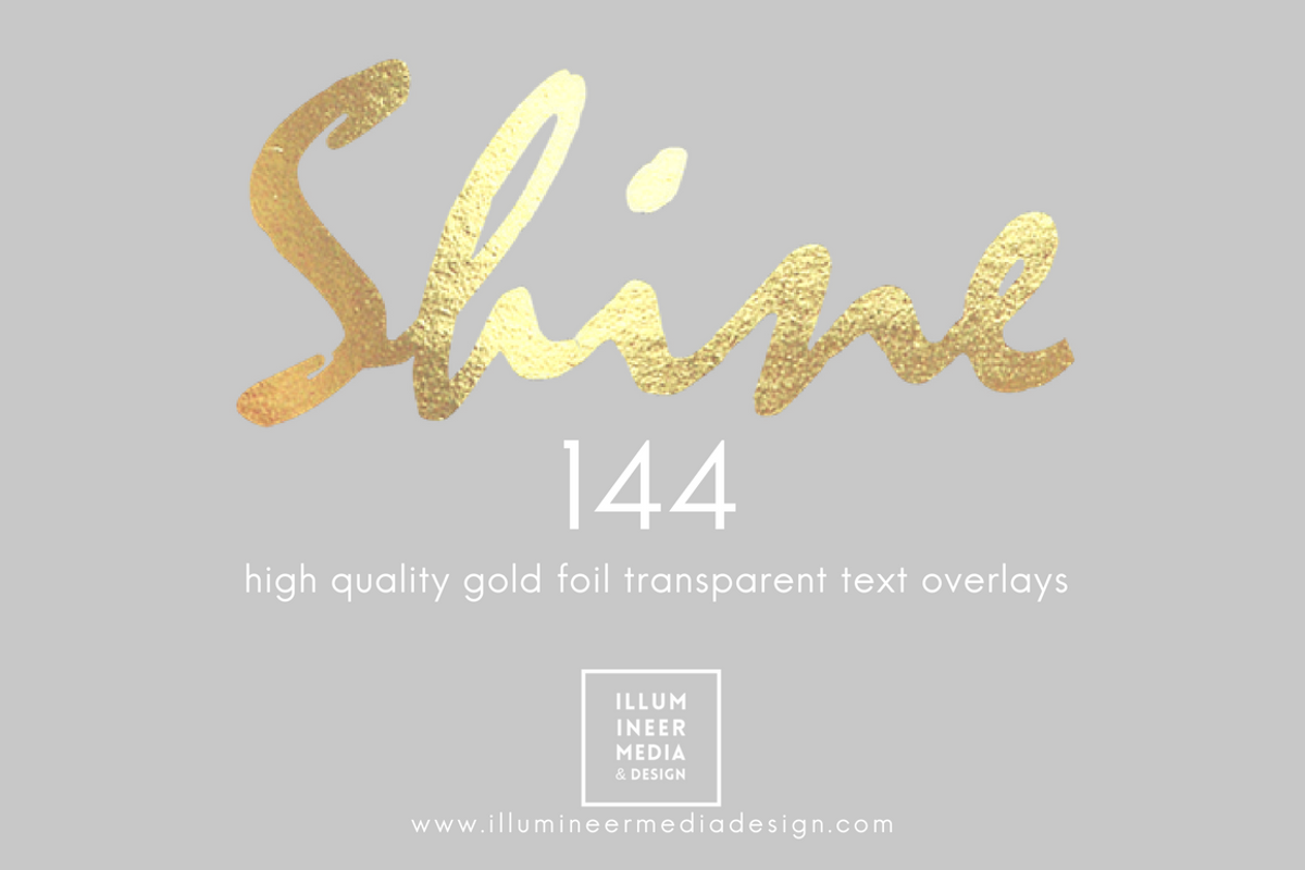 SALE! 144 GOLD FOIL WORD OVERLAYS, an Object Graphic by Illumineer Media & Design (Photo 1 of 8)