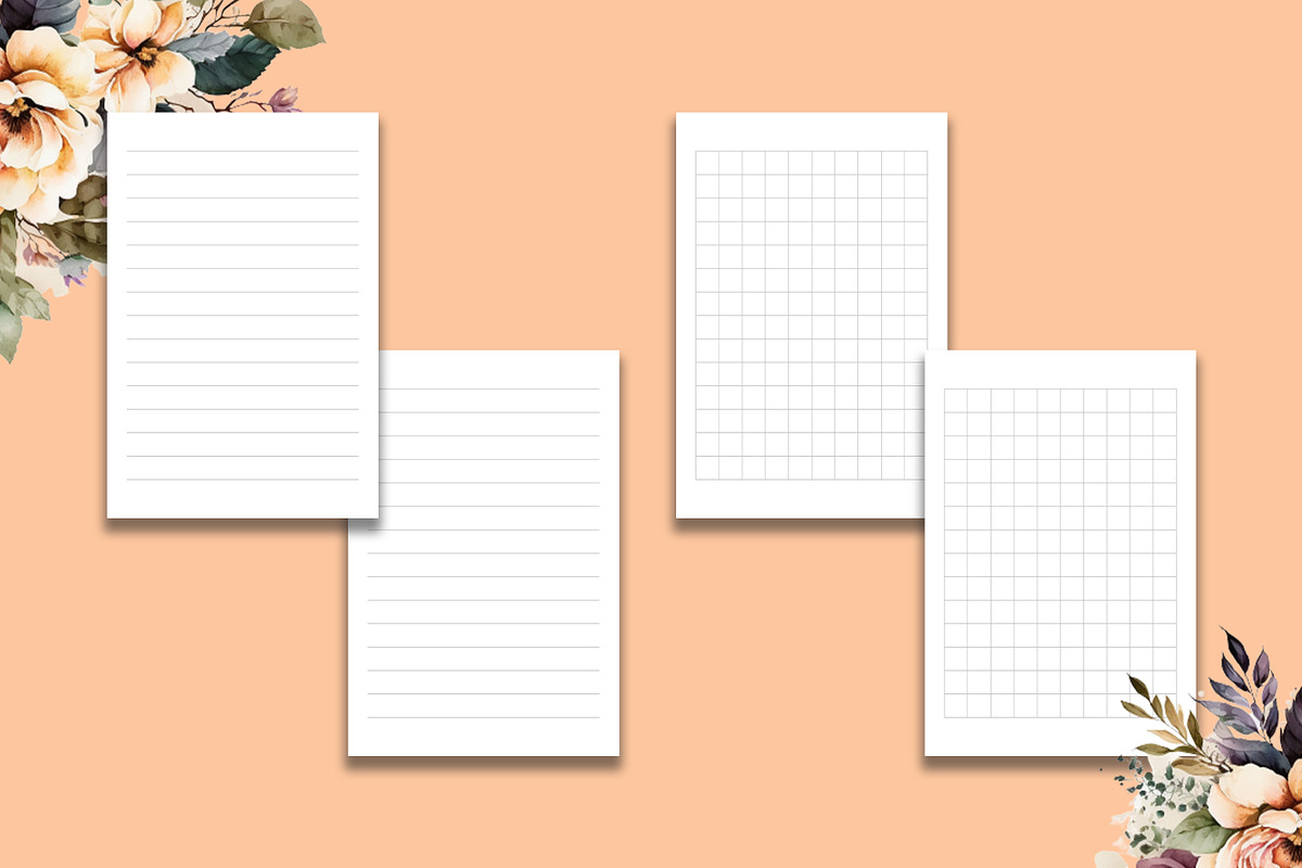 Lined,Dot,Grid journal Kdp Interior, a Stationery Template by Hurairagraphics (Photo 2 of 7)