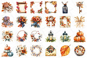 Watercolor Elegant Autumn Clipart, an Illustration by DreamPrint404 (Thumbnail 5 of 6)