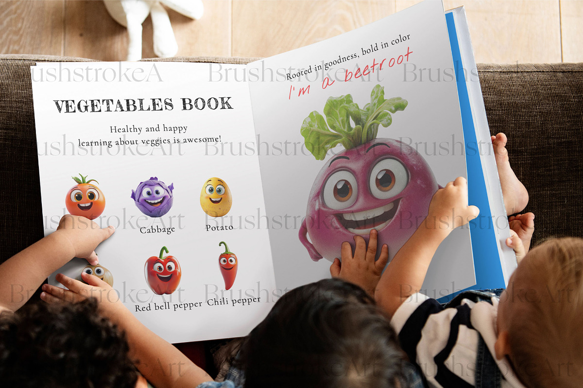 Cute Vegetables Clipart, Cute Carrot, a Food Illustration by BrushstrokeArtGB (Photo 9 of 9)
