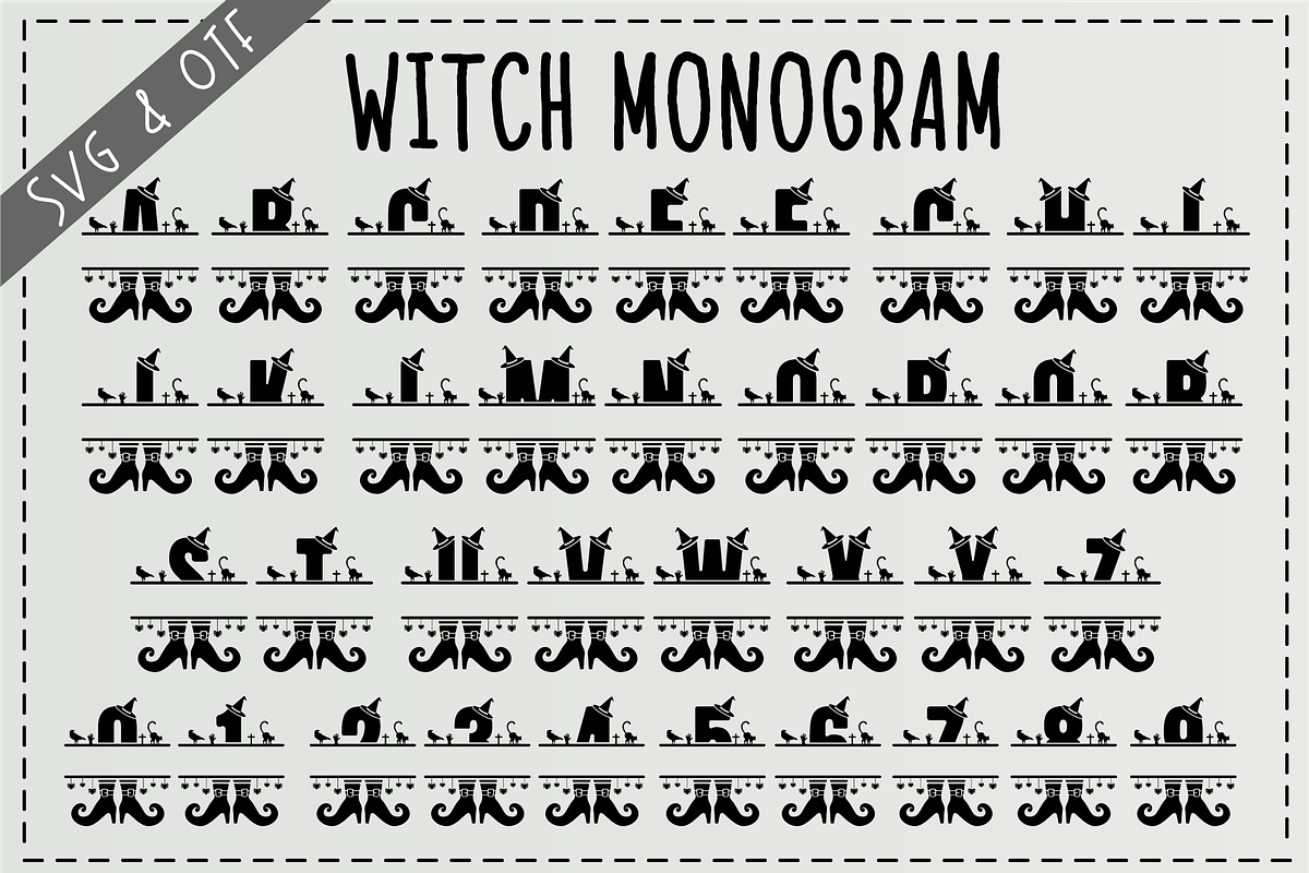 Witch Monogram Font, a Symbol Font by Nobu Collections (Photo 5 of 7)