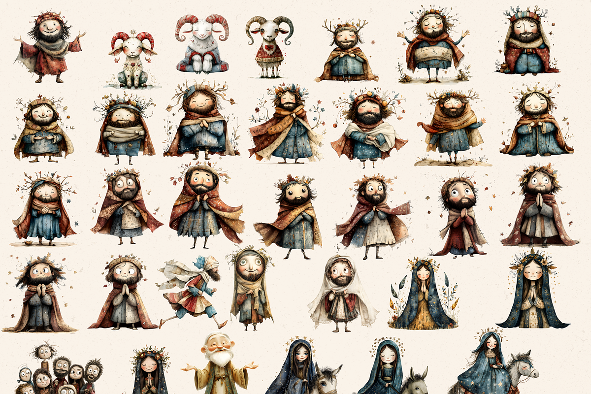 BIBLICAL ADVENT STORY MEGA CLIPART, a Person Illustration by Daring Digies (Photo 6 of 10)