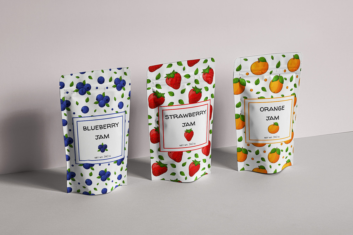 Bright fruits. Cliparts and Patterns, a Food Illustration by Valeria Soloveva (Photo 5 of 14)