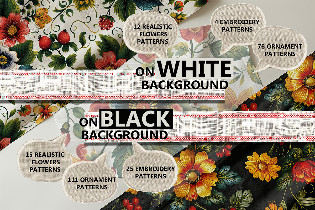 Ukrainian folk seamless patterns set, a Pattern Graphic by kizi (Photo 5 of 10)