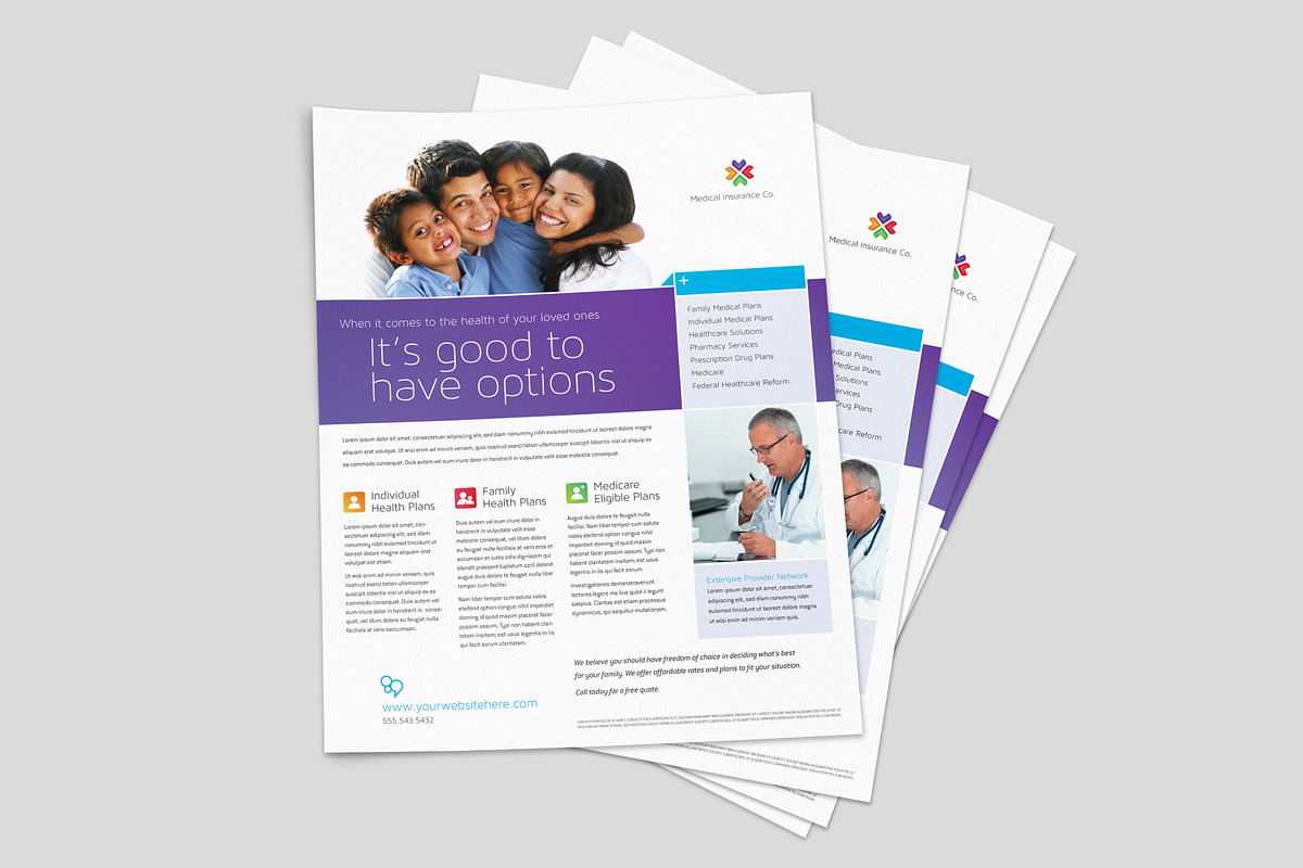 Medical Insurance Flyer Template, a Flyer Template by StockLayouts (Photo 2 of 3)