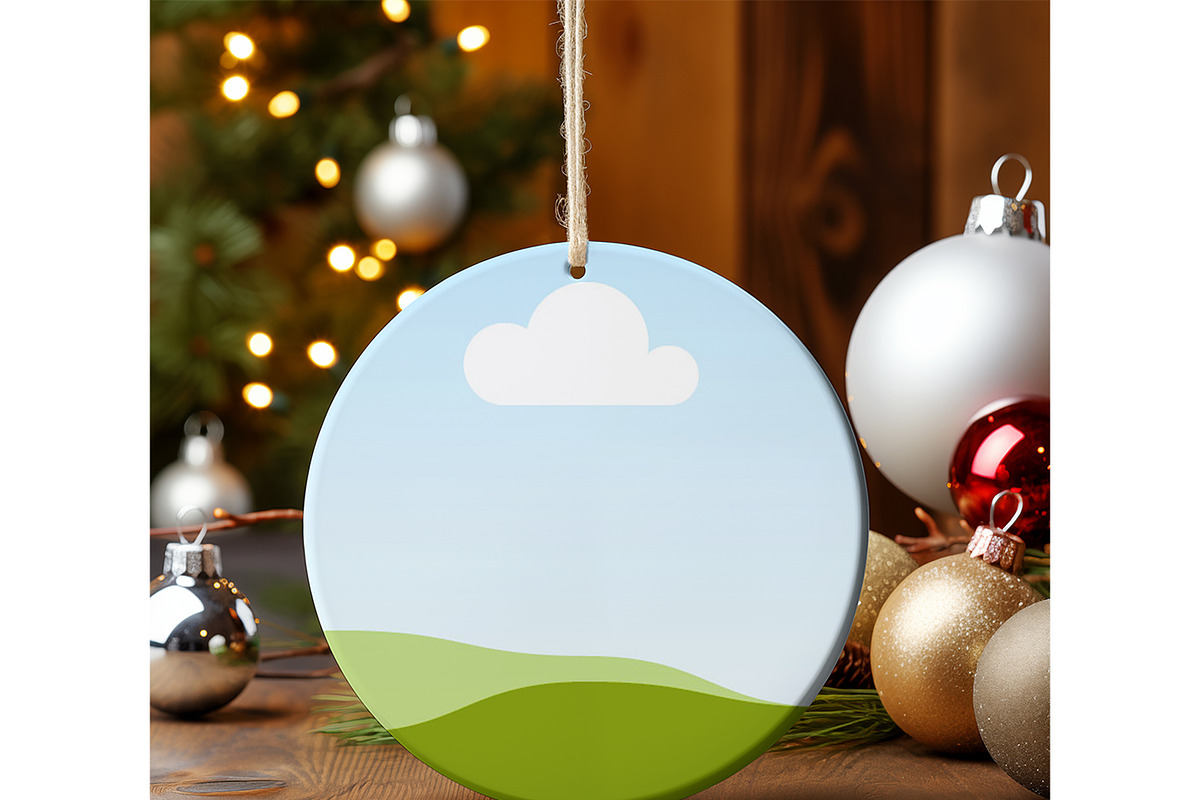 Christmas Ornament Mockups for Canva, a Merchandise Mockup by NoemieDesigns (Photo 4 of 8)