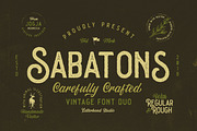 Sabatons - Vintage Font Duo, a Sans Serif Font by Letterhend Studio (Thumbnail 1 of 9)
