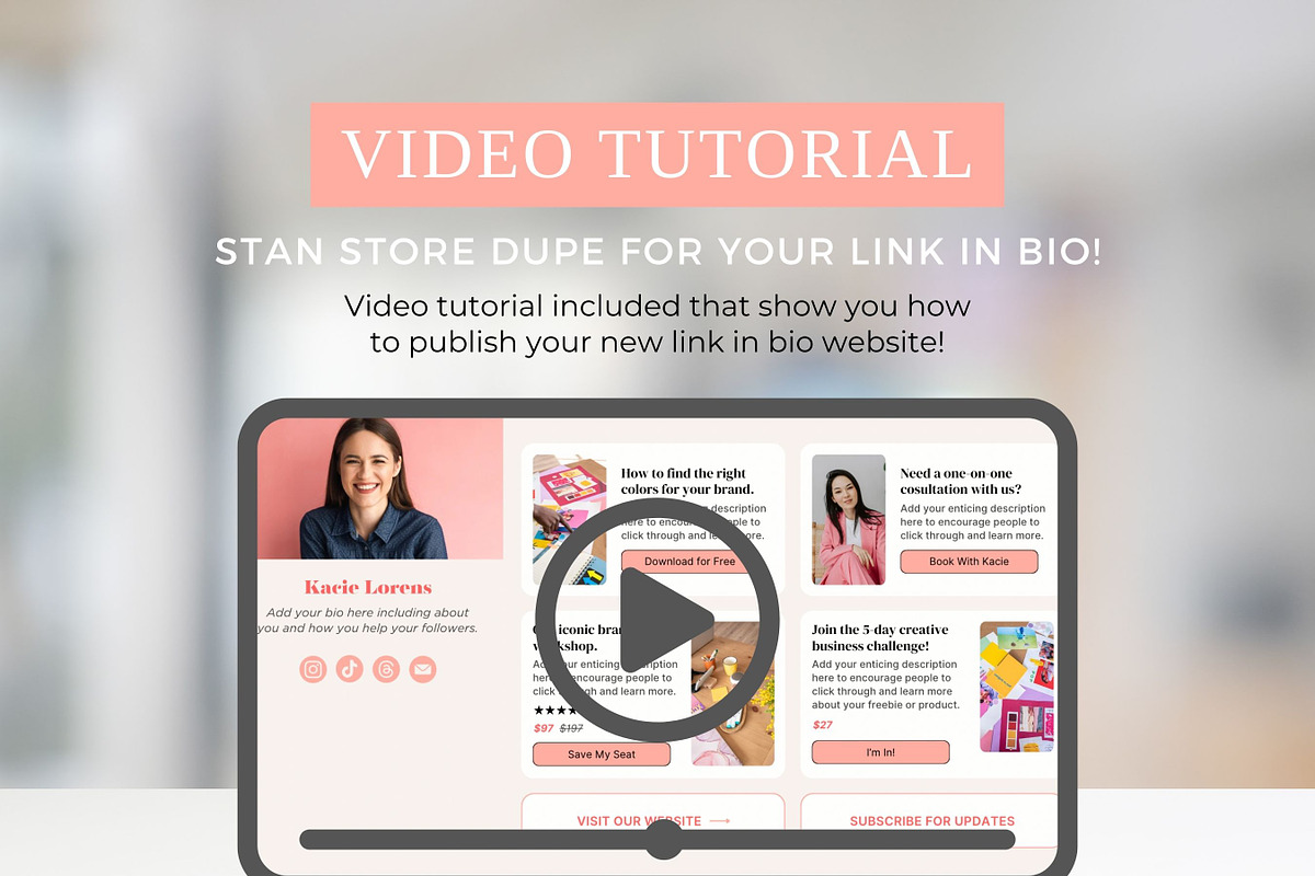 Stan Link In Bio Canva Template, a Landing Page Template by Ciera Design Templates (Photo 4 of 9)