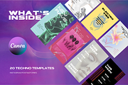 Instagram techno templates, a Social Media Template by Roomoftemplates (Thumbnail 1 of 5)