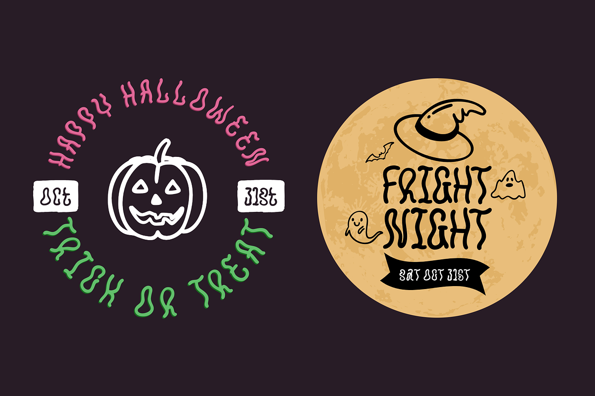 Hocus Slime - Halloween Display Font, a Handwritten Font by Ainun Jinan (Photo 4 of 8)
