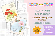 2027-2028 All in One Life Planner, a Templates & Theme by Adalin Shop (Thumbnail 1 of 10)