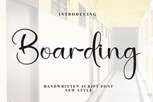 Boarding | Script Font