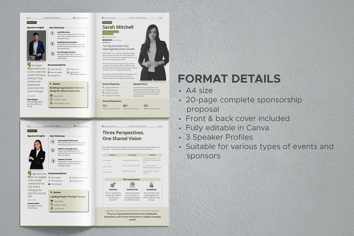 Conference Speaker Media Kit, a Brochure Template by Oshin Design (Photo 7 of 8)