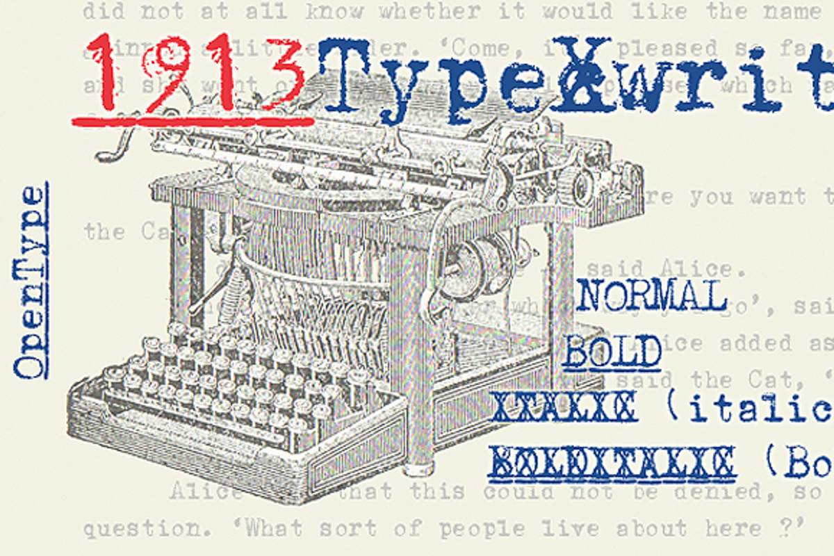 1913 Typewriter Set (4 styles) preview 5