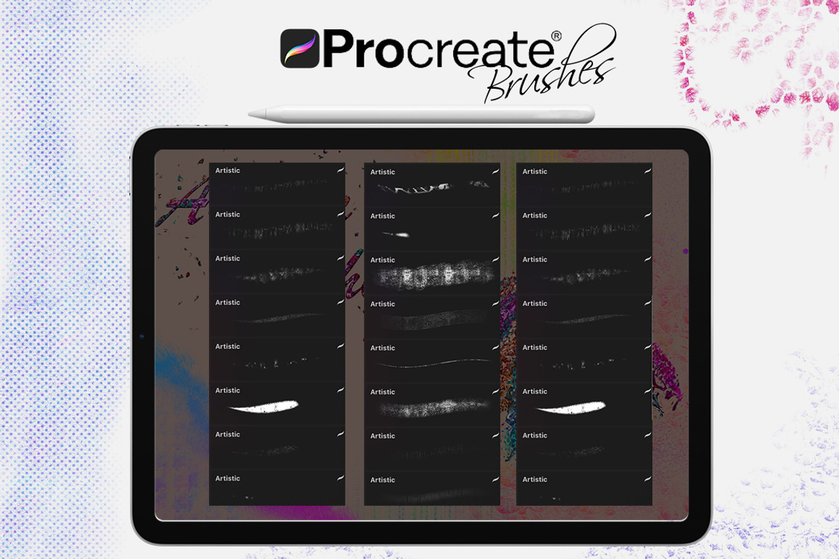 Artistic Brushes for Procreate, a Brush Add-On by FaeryDesign (Photo 8 of 9)