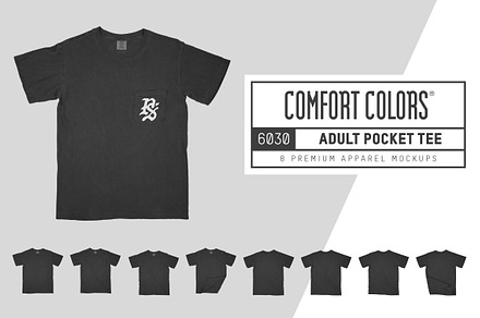Comfort Colors 6030 Adult Pocket Tee, a Shirt Mockup by Pixel Sauce™