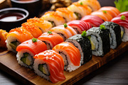 Sushi set. 35 images, a Food Illustration by Handmadefont (Thumbnail 3 of 10)