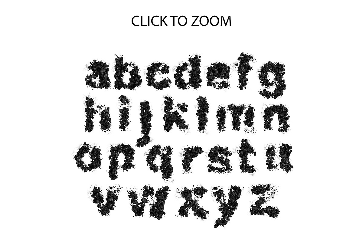 3D Psd Coal and Ember Letters, an Object Graphic by GK Creative (Photo 7 of 8)