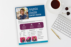 Fun Colorful Influencer Media Kit, a Resume Template by Helen Thompson Design