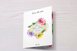 Watercolor Daisy, Wedding Flower PNG