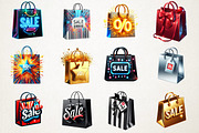 Black Friday Shopping Bags Clipart P, an Illustration by RobertsArt (Thumbnail 4 of 5)