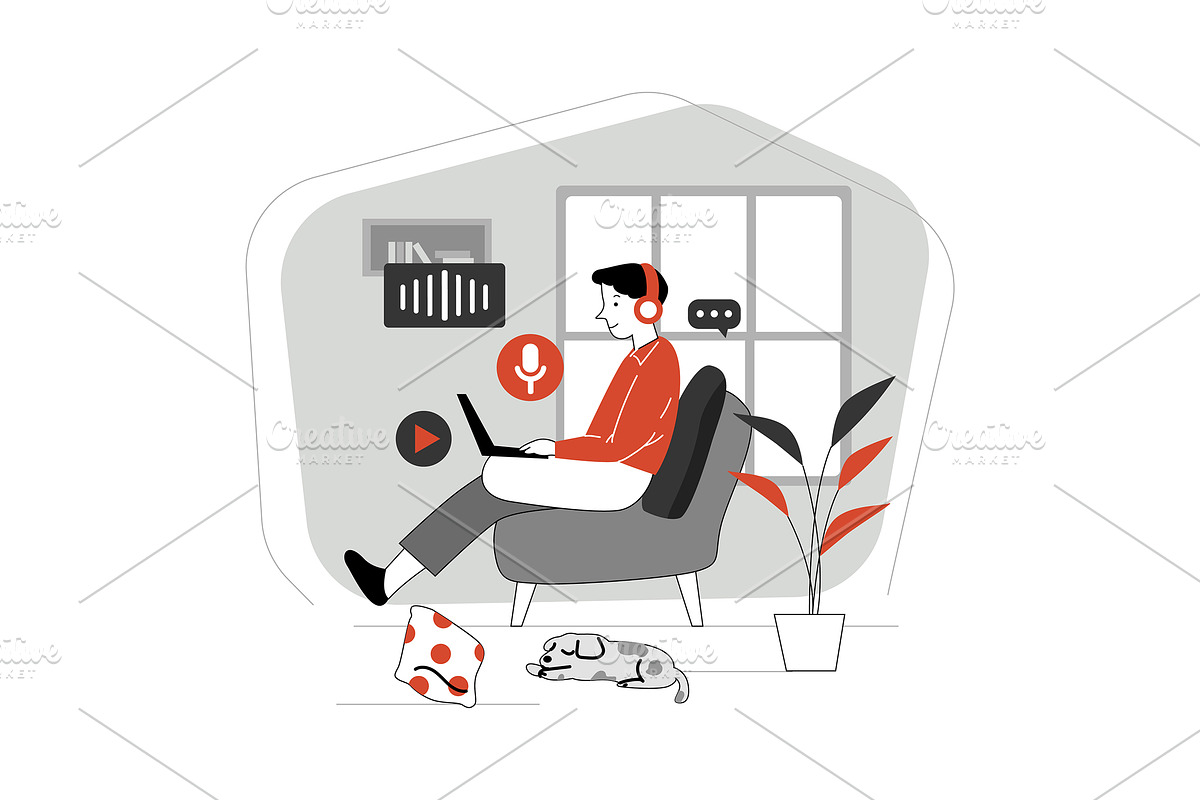 M275_Podcast Illustrations, a Person Illustration by hoangpts (Photo 10 of 11)