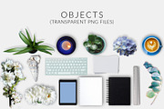 Sweet Baby Blue Desk Scene Creator, a Pens & Pencil Mockup by Storyteller Design (Thumbnail 6 of 8)