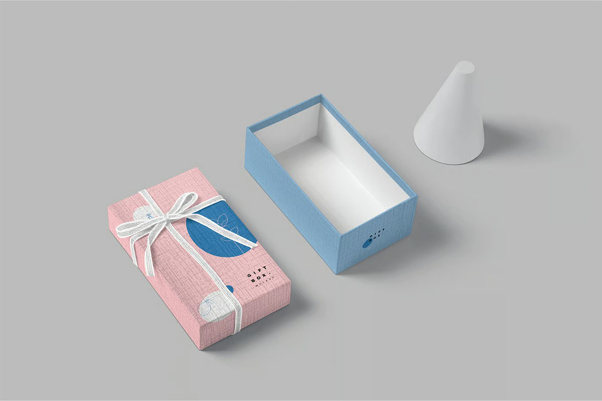 Gift Box Mockup, a Packaging Mockup by megostudi0 (Photo 9 of 11)