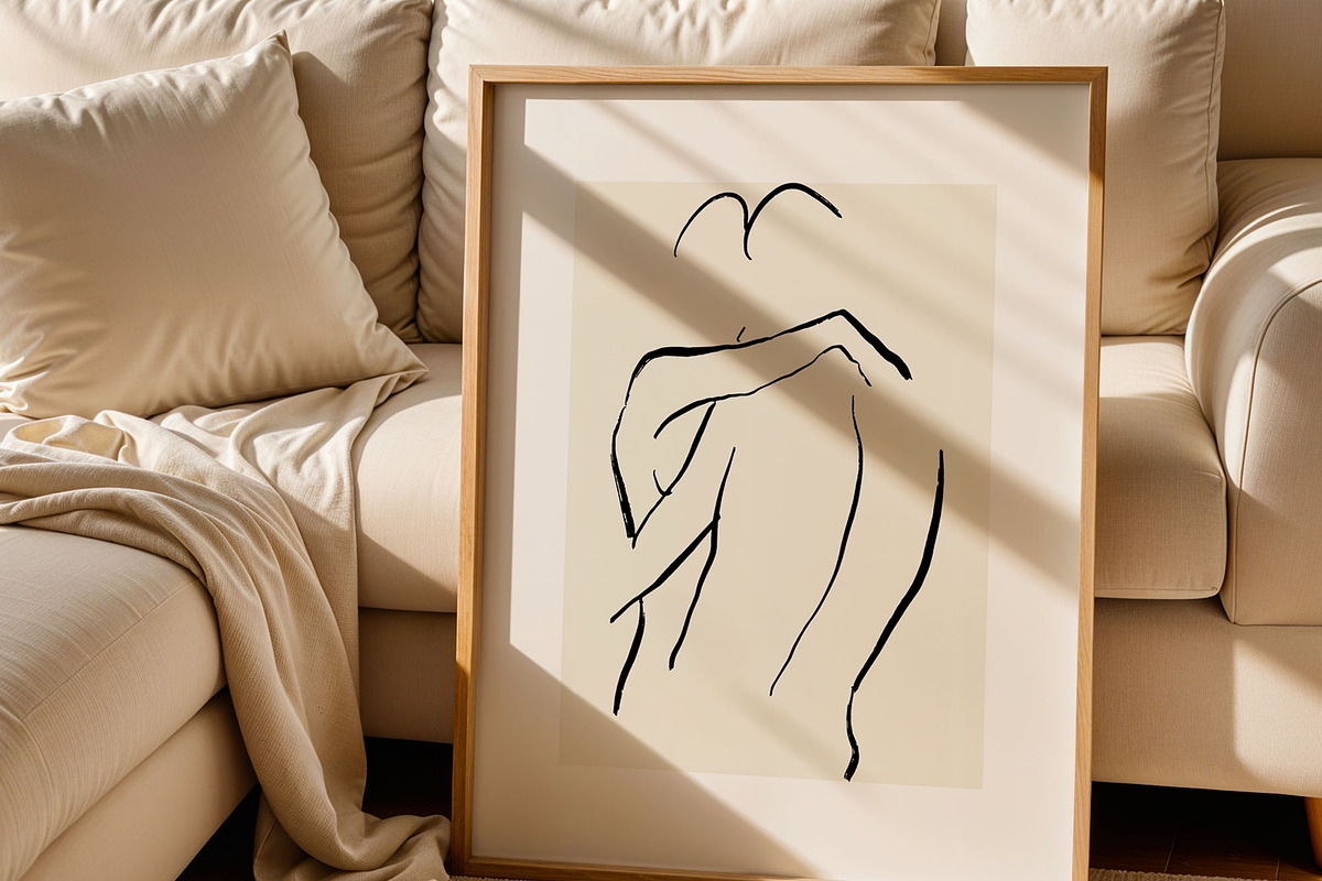 Couple Hugging Line Art Print, a Decorative Illustration by elfy creative (Photo 4 of 4)
