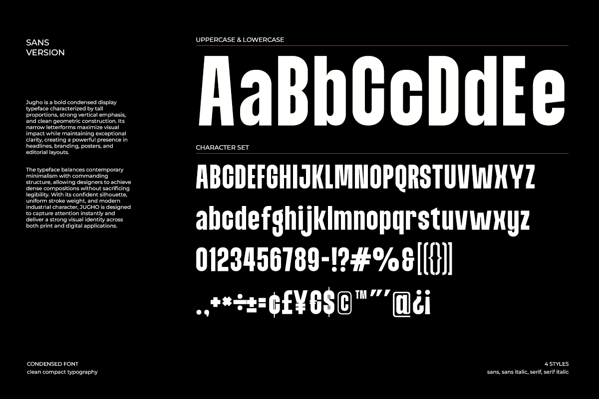 Condensed Duo Sans & Serif - Jugho, a Sans Serif Font by Font Liner (Photo 11 of 11)