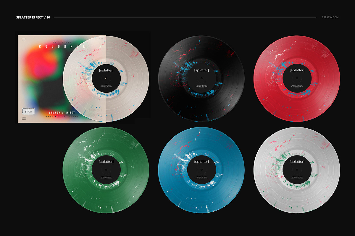 Vinyl Record & Cover Mockup Set, a Merchandise Mockup by creatsy5 (Photo 29 of 54)