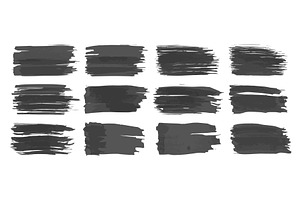 Paint brush. Black ink grunge brush, an Illustration by the8monkey