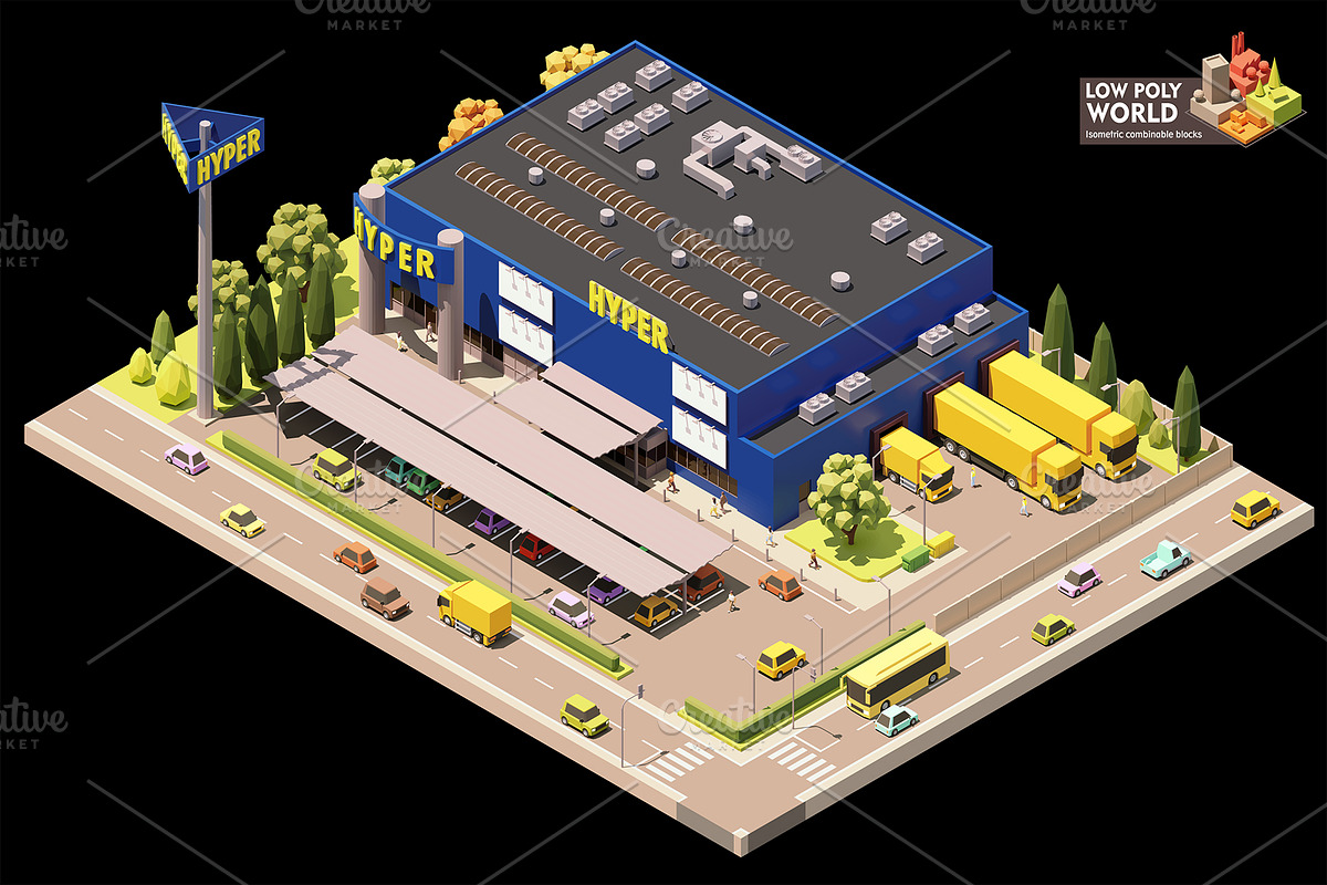 Vector isometric world map elements, an Object Illustration by tele52 (Photo 25 of 39)