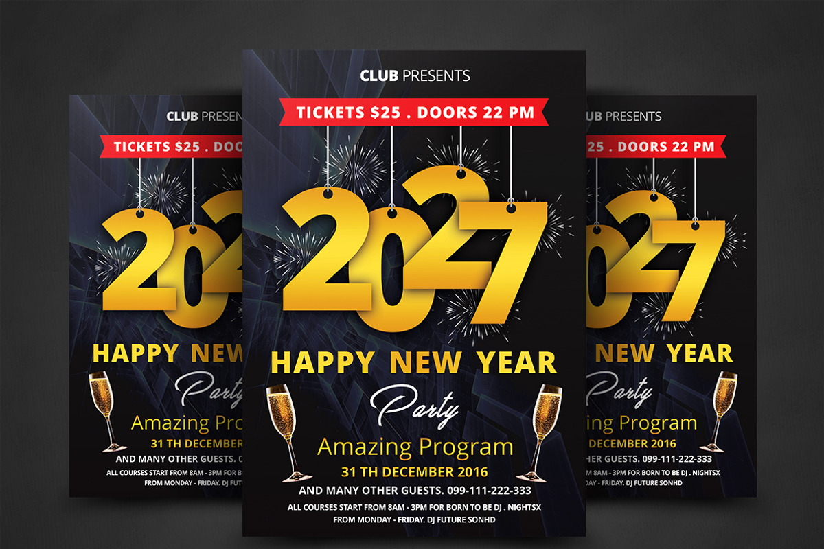 New Year Flyer, a Flyer Template by AfzaalGraphics (Photo 1 of 4)