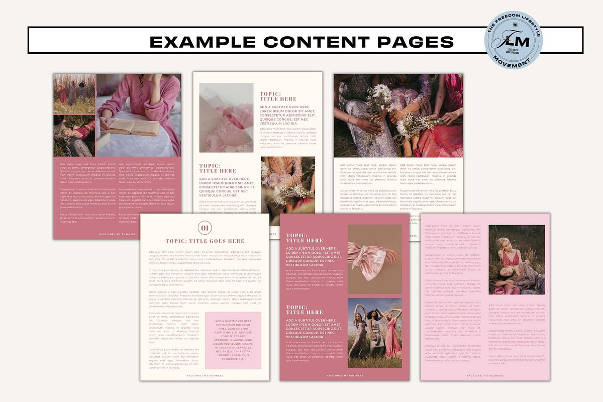 Ebook - Pink Boho, a Social Media Template by Freedom Business Shop (Photo 5 of 11)
