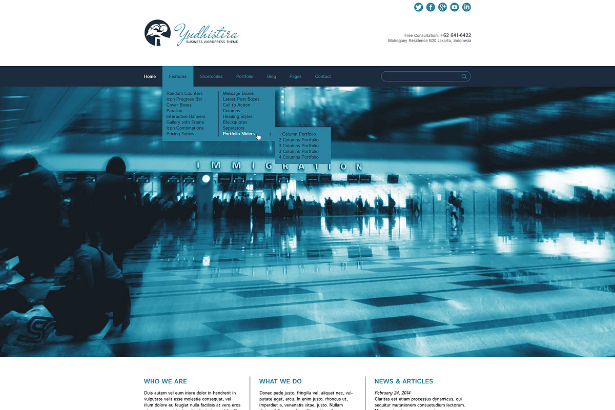 Yudhistira - Multi-Purpose PSD Theme, a Websites & App Template by Tetuko Themes (Photo 2 of 5)
