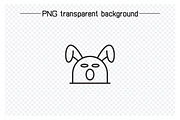 Yawning and Amazed Rabbit Emojis Set, an Outline Icon by Designfour (Thumbnail 6 of 7)