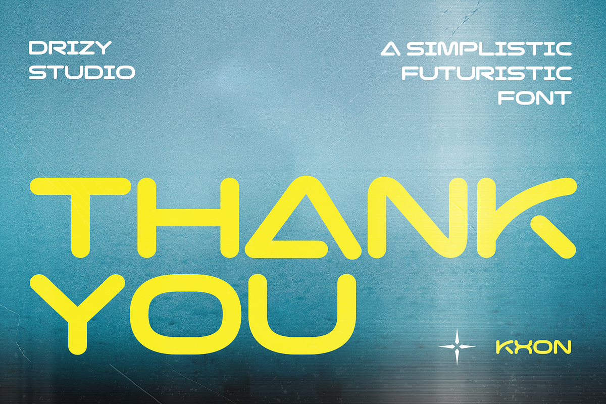 Kxon - Simplistic Futuristic Font, a Sans Serif Font by Drizy (Photo 9 of 9)