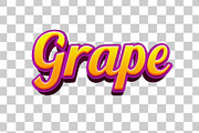 Grape 3D Text Effect – Editable PSD, a Layer Style Add-On by TrueVector (Thumbnail 2 of 2)