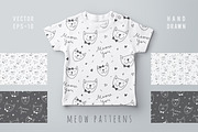 Cute cats 4 patterns, a Pattern Graphic by redcollegiya design (Thumbnail 1 of 5)