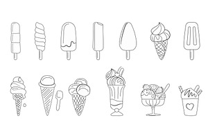 Hand drawn ice cream doodle, a Food Illustration by Lemberg Vector