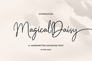 Magical Daisy Font With Swashes