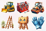 Cute Construction Clipart, an Illustration by Dream Creation (Thumbnail 5 of 7)