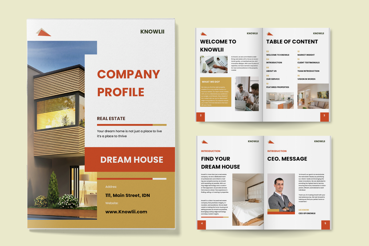 Real Estate Company Profile Brochure, a Brochure Template by twinstd (Photo 4 of 6)