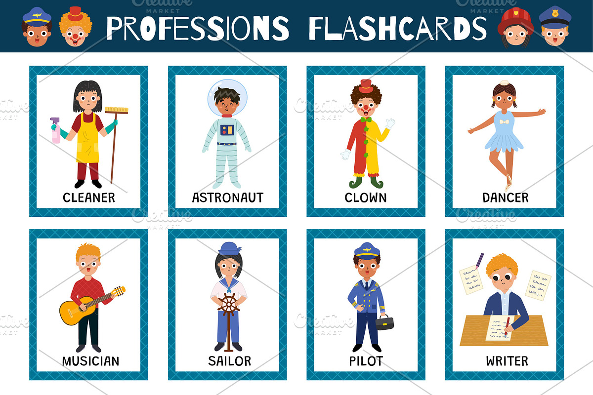 Flashcards for Kids Bundle: 570 in 1, an Education Illustration by Gulnara Sabirova (Photo 18 of 48)