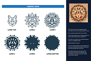 Wolf 3D Mandala - SVG Laser cut file, an Object Graphic by Arshad Ali (Thumbnail 2 of 9)