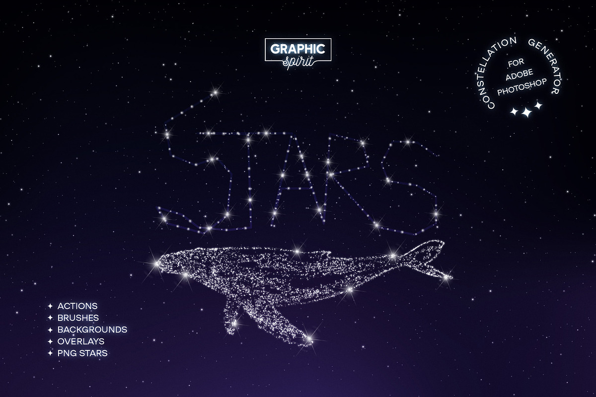 Constellation Generator Photoshop, a Brushes & More by Graphic Spirit (Photo 1 of 13)