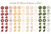 Christmas Floral Clipart, an Illustration by Amanda Ilkov (Thumbnail 4 of 4)