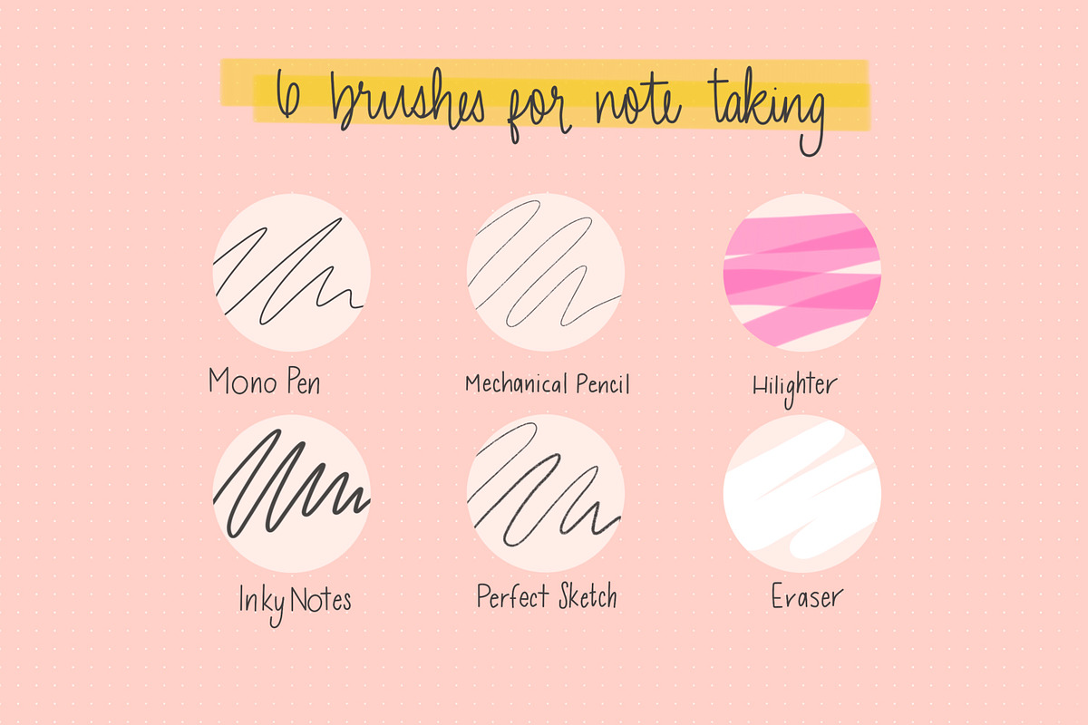 School Notes Procreate Brush Pack, a Brush Add-On by Sometimes Crafter Studio (Photo 2 of 4)