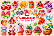 Kawaii Sweet Summer Food Clipart, an Illustration by Dream Creation (Thumbnail 1 of 4)